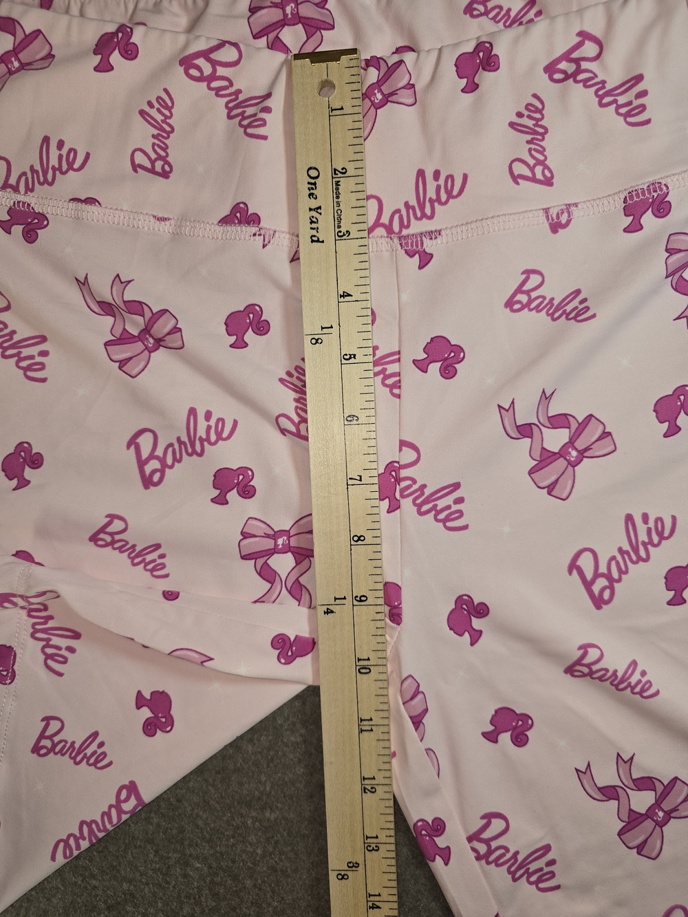 Barbie Light Pink Shorts Hot Pink Barbie Design Biker Shorts Stretch Women's XXL - Picture 10 of 12